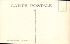 POSTAL MODERNA la dimensión del azul floreció el jardín