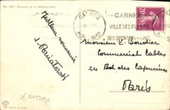 VINTAGE POSTCARD Boats of the Mediterranean Boats