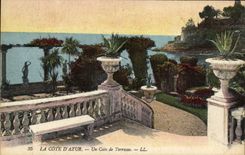 CPA La Cote D'Azur Un Coin de Terrasse