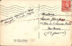 CPA La Cote D'Azur Artistique Costume du Pays Femme Folklore 