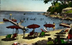CPA Antibes La Cote D'Azur La plage 