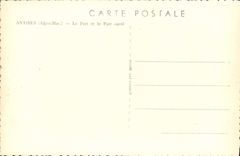 VINTAGE POSTCARD Antibes the Port and the Strong one Squares Boats