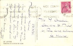 CPA Antibes Panorama et la Chaine des Alpes