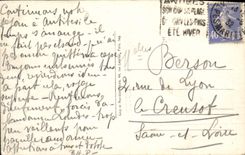 VINTAGE POSTCARD Antibes the Strong one Squares and the Alpine range