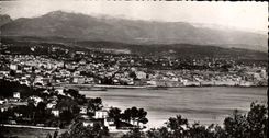 VINTAGE POSTCARD Antibes View and the Alps