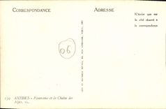 CPA Antibes Panorama et la Chaine Des Alpes