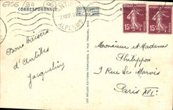 VINTAGE POSTCARD Antibes Walls and the Alpine range