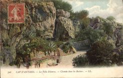 VINTAGE POSTCARD Antibes the Villa Eilenroc Way In the Rocks