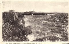 VINTAGE POSTCARD Antibes the Extreme Point Of the Cape