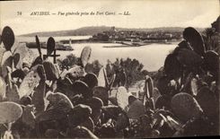 CPA Antibes Vue Generale Prise du Fort Carre