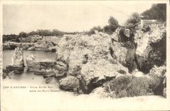 Manija de la roca de Eilen del chalet de Antibes de la POSTAL de la VENDIMIA del dinero falso