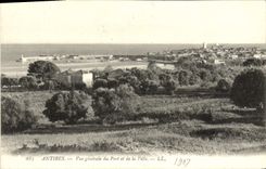 VINTAGE POSTCARD Antibes View Of the Port and the City