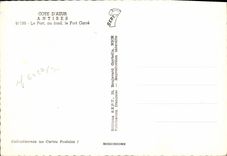 MODERN CARD Antibes the Port at the Bottom the Strong one Squares Boats