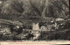 MODERN CARD Valley Of Tech and Pont of the Step Wolf Seen from of the road of Saint Laurent