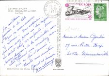 MODERN CARD Beaulieu on Sea the port Boat