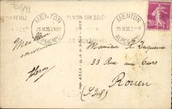 MODERN CARD Beaulieu On Sea View and the Head of Dog