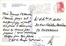 POSTAL MODERNA gargantas de la pequeña pista de Cians