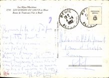 POSTAL MODERNA las gargantas de Cians en el invierno de la ruta de Touet en el Var tienen Beuil