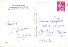 POSTAL MODERNA gargantas más altas de Cians el camino de Touet en el Var tienen Beuil