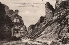 POSTAL Nice de Beuil Falls de la VENDIMIA del valle de Cians del VAr