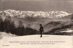 CPA Haute Vallee de Var Chaine des Alpes Vue prise de la route de Beuil 