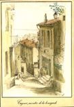 MODERN CARD Cagnes Assembled of the village