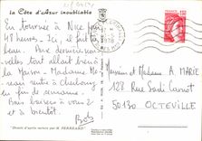 MODERN CARD Cagnes Assembled of the village