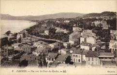 VINTAGE POSTCARD Cannes Seen Towards the Cross Of the Guards