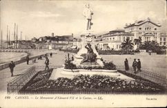 VINTAGE POSTCARD Cannes the Monument of Edouard VII and the Casino
