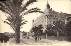 CPA Cannes L'Hotel Carlton et la Promenade de la Croisette