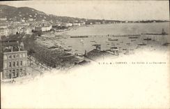 VINTAGE POSTCARD Cannes It course and the Small cross