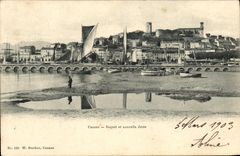 VINTAGE POSTCARD Cannes Suquet and Thrown Nouvelle