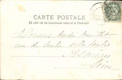 VINTAGE POSTCARD Cannes Train station Train