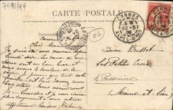 VINTAGE POSTCARD Cannes View of the Street D' Antibes