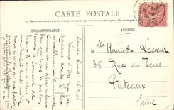 VINTAGE POSTCARD Cannes Boulevard of the Small cross the walk