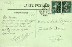 VINTAGE POSTCARD Cannes the Walk of the Small cross and the Casino