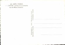 CPA Cannes Le Port et la Croisette Vue du Mont Chevalier Bateaux