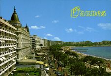 MODERN CARD Cannes With the Sun Of the Dimension Of Azure the Small cross beaches