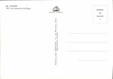 CPM Cannes La Croisette et la Plage