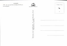 MODERN CARD Cannes a Corner of the Port the Quay St Pierre