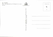 MODERN CARD Cannes View On Suquet and a Corner of the port