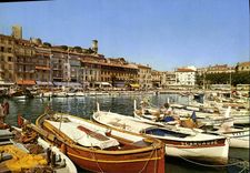 MODERN CARD Cannes a Corner of the Port the Quay St Pierre and Suquet Carcass Vivi