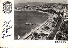 MODERN CARD Cannes View On the Boulevard of the Small cross and Suquet
