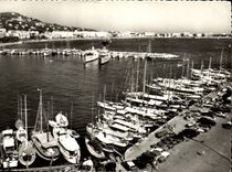 VINTAGE POSTCARD Cannes Port in Background the Small cross