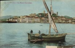 CPA Cannes Le Mont Chevalier Bateau