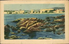 VINTAGE POSTCARD Cannes large hotels