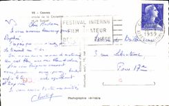 VINTAGE POSTCARD Cannes Walk of the Small cross and Suquet