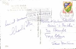 VINTAGE POSTCARD Cannes the Night the Boulevard of the Small cross