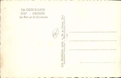 CPA Cannes Le Port et la Croisette Bateaux