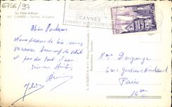 VINTAGE POSTCARD Cannes the Port the casino Boats